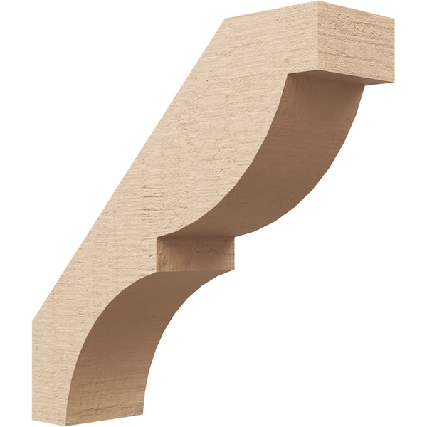 Ekena Millwork 5-inch W x 18-inch D x 18-inch H Valencia Rough Cedar Woodgrain TimberThane Knee Brace, Primed BRCUR05X18X18VALRCPR - main